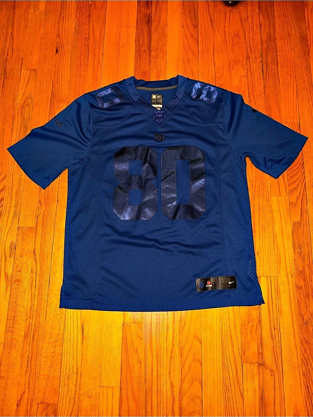 Nike New York Giants VictorCruz #80NFL Football On-Field Jersey Men's L Blue
